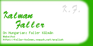 kalman faller business card
